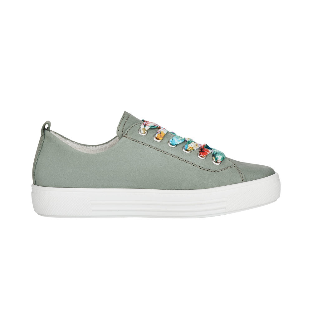Remonte D0900-52 Ladies Mint Suede Leather Lace Up Trainers