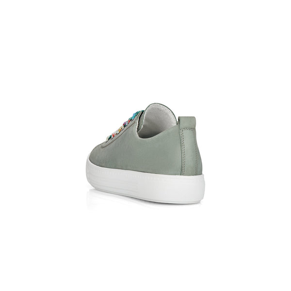 Remonte D0900-52 Ladies Mint Suede Leather Lace Up Trainers
