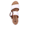 Remonte D0P53-80 Ladies White Leather Touch Fastening Sandals