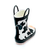 Chipmunk Gertie Cow Black/White Wellies