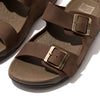 FitFlop GD2-167 Gogh Moc Slide Mens Chocolate Brown Leather Arch Support Slip On Sandals