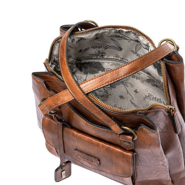 Rieker H1036-22 Ladies Brown Back Strap Handbag