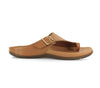 Strive Java Ladies Tan Leather Arch Support Toe Post Sandals