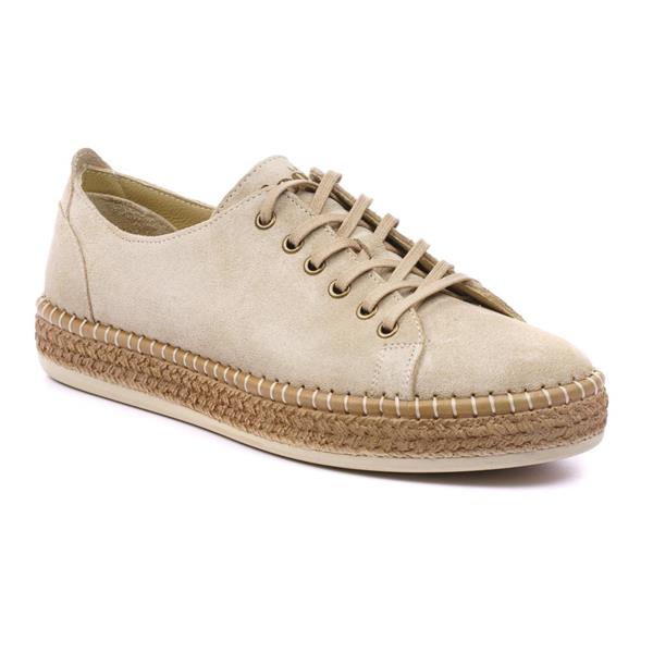 Lazy Dogs Maddison JLD010 Ladies Beige Suede Lace Up Shoes