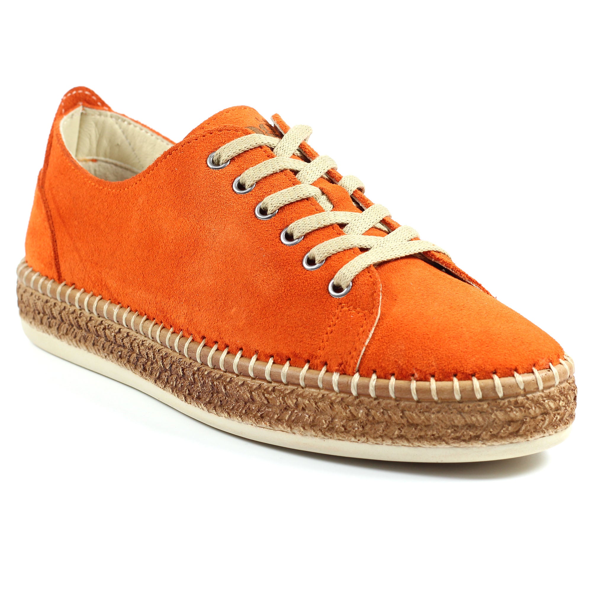 Lazy Dogs Maddison JLD010 Ladies Orange Suede Lace Up Shoes