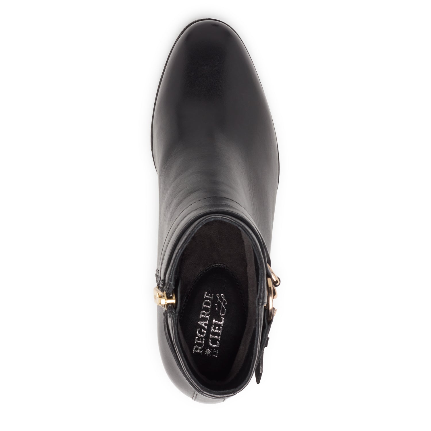 Regarde Le Ciel Joan-01 Ladies Black Leather Side Zip Ankle Boots