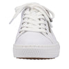 Rieker L5915-80 Ladies White Leather & Textile Zip & Lace Trainers
