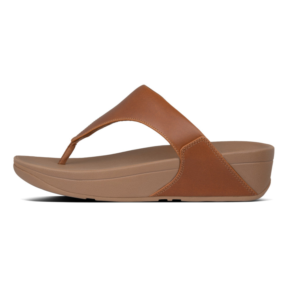 Fitflop I88-592 Lulu Leather Ladies Light Tan Toe-Post Sandals