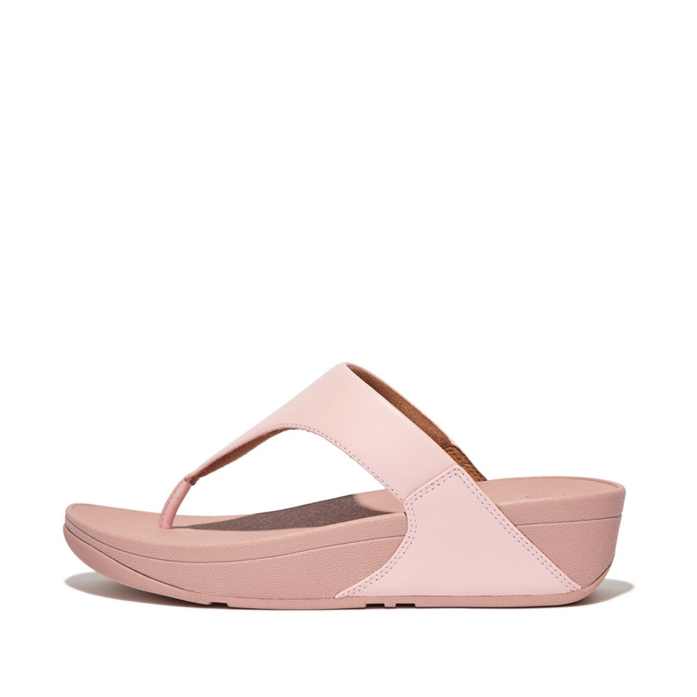 FitFlop I88-A35 Lulu Leather Ladies Pink Salt Leather Arch Support Toe-Post Sandals