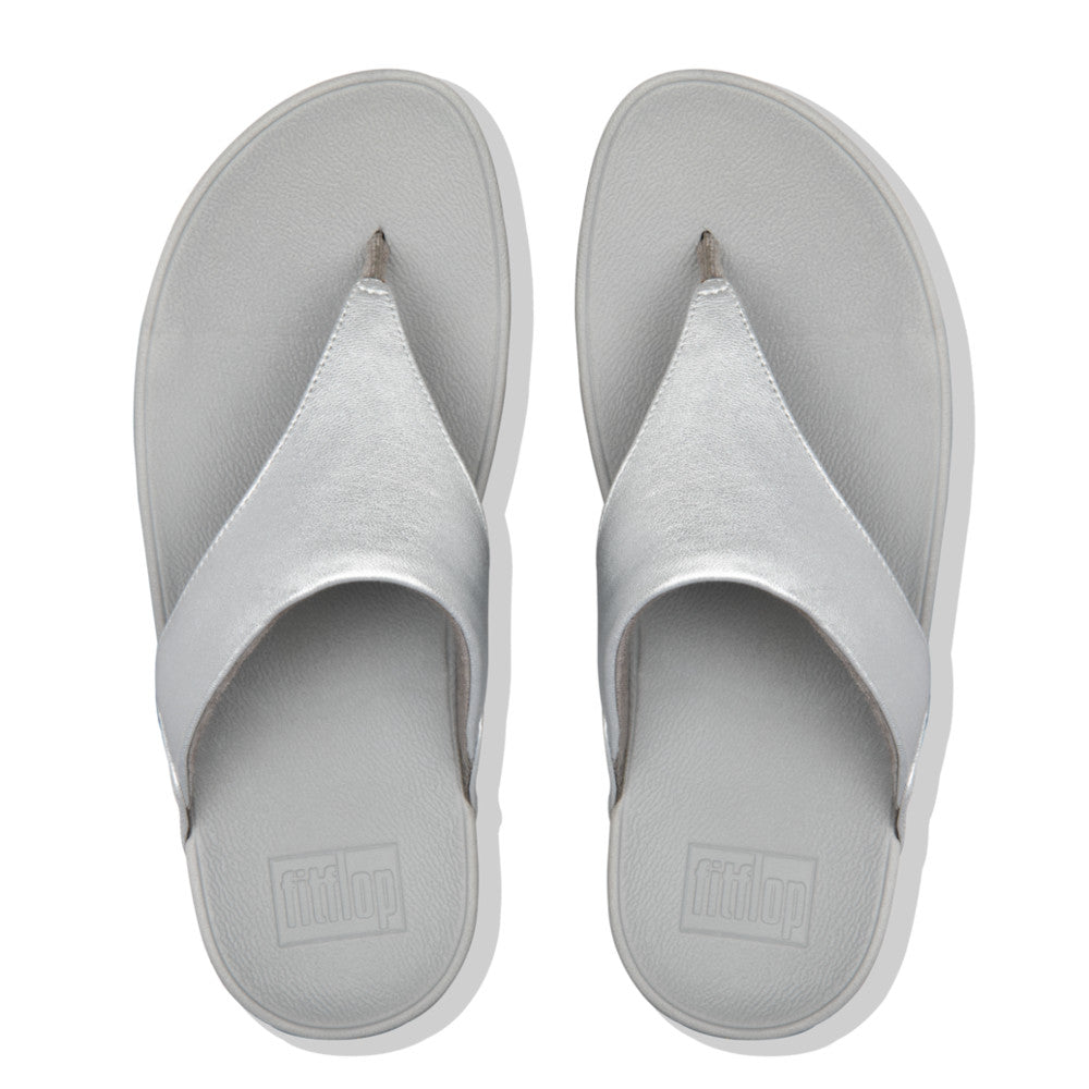 Fitflop I88-011 Lulu Ladies Silver Leather Toe Post Sandals