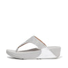 FitFlop Lulu Glitz Toe-Post ET8-011 Ladies Silver Slip On Sandals