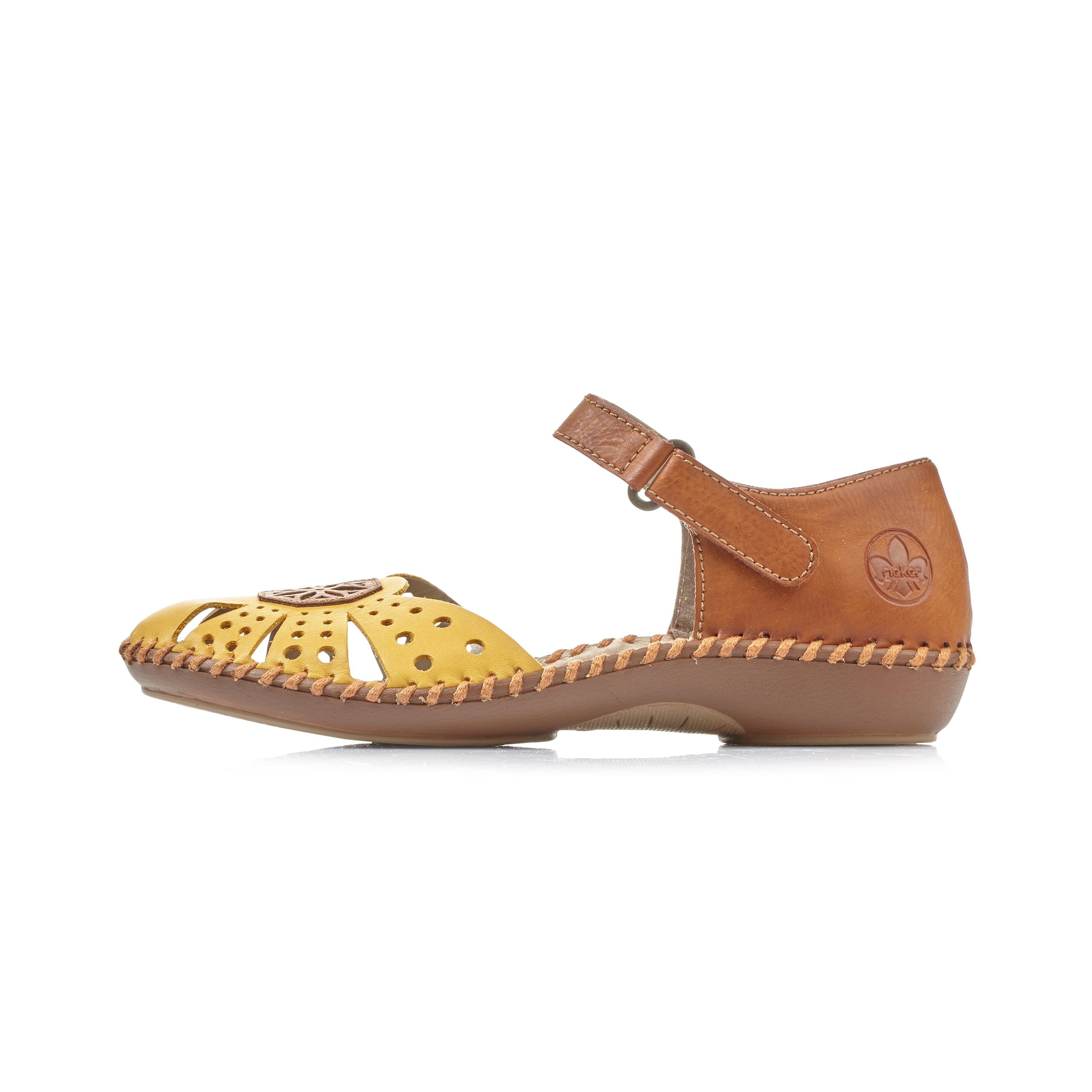 Rieker M1666-69 Ladies Yellow/Tan Summer Sandals/Shoes