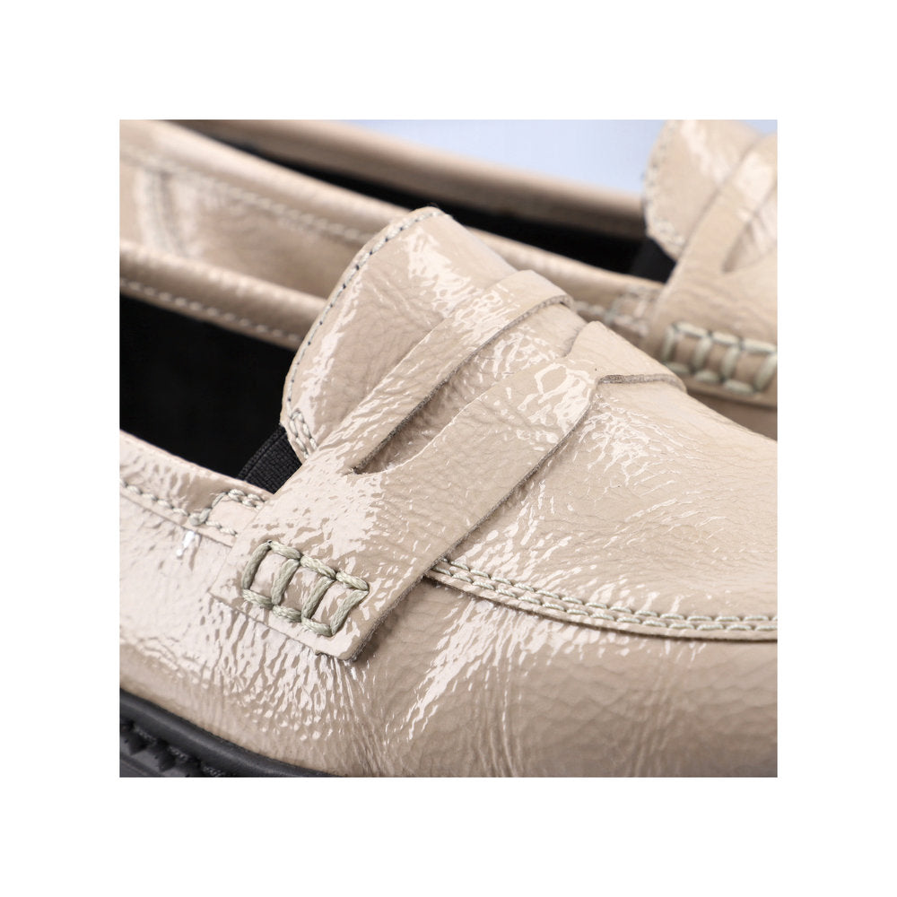 Rieker M3862-61 Ladies Cream Slip On Shoes