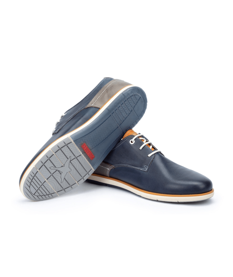 Pikolinos Jucar M4E-4104C1 Mens Blue Leather Lace Up Shoes