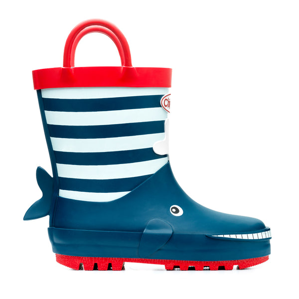 Chipmunk Moby Whale Navy Wellies