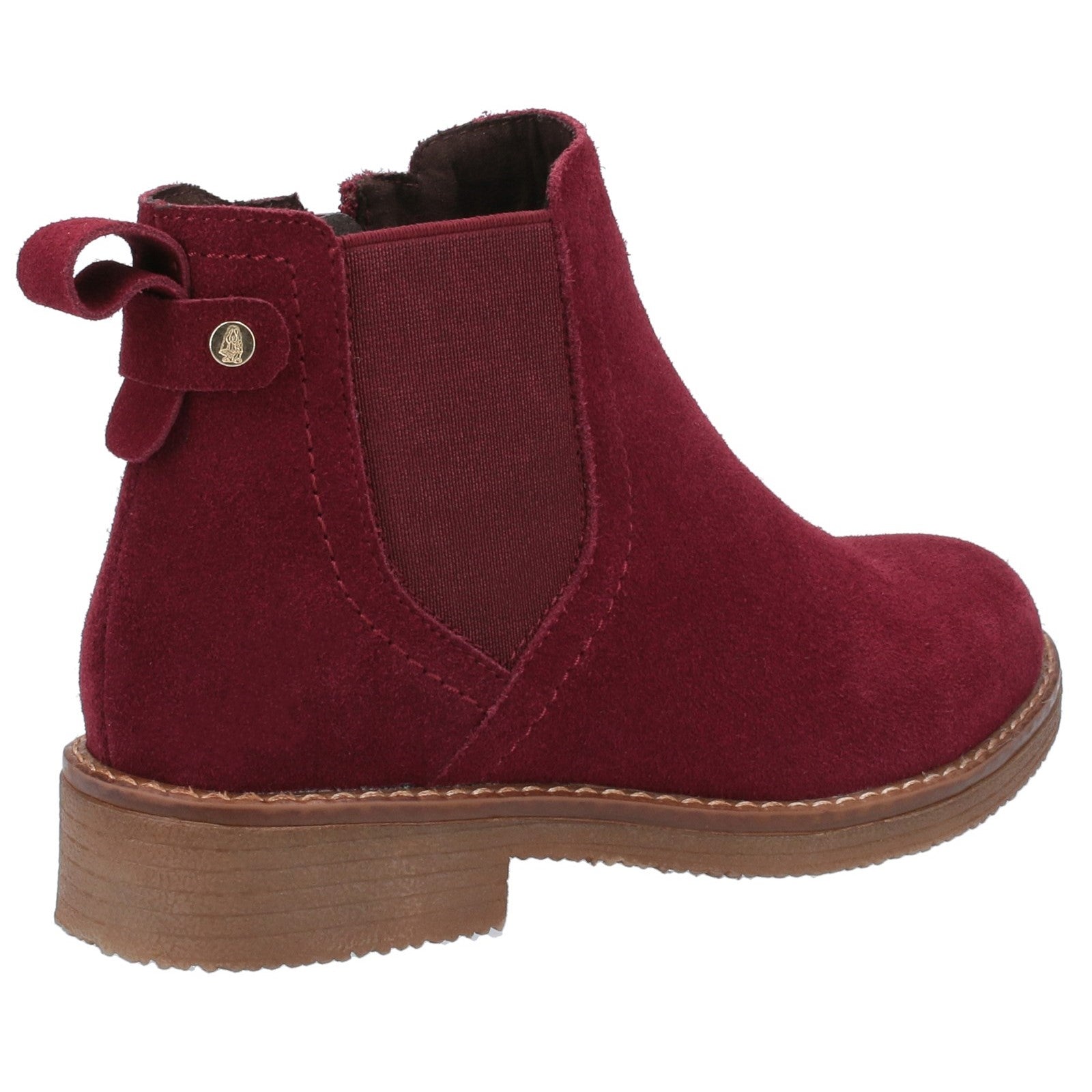 Hush Puppies Maddy Ladies Bordo Suede Side Zip Ankle Boots