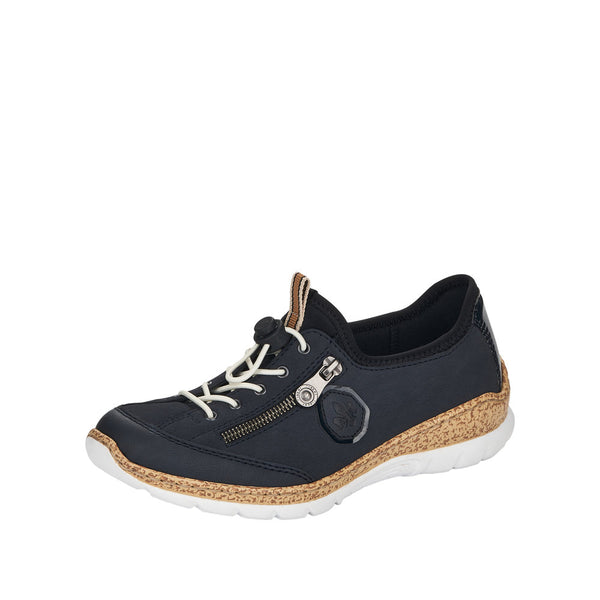 Rieker N4263-14 Ladies Navy Sporty Slip on Shoes
