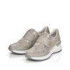 Rieker N4354-80 Ladies Ice Metallic Textile Touch Fastening Shoes