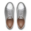 Fitflop Rally X22-011 Ladies Silver Leather Lace Up Trainers