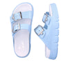 Rieker P2180-10 Ladies Light Blue Synthetic Slider Beach & Pool Shoes