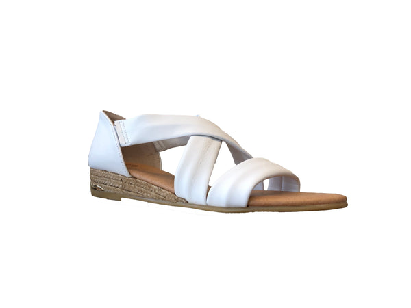 Pinaz Zara 317 AO White Leather Espadrille Sandals - elevate your sole