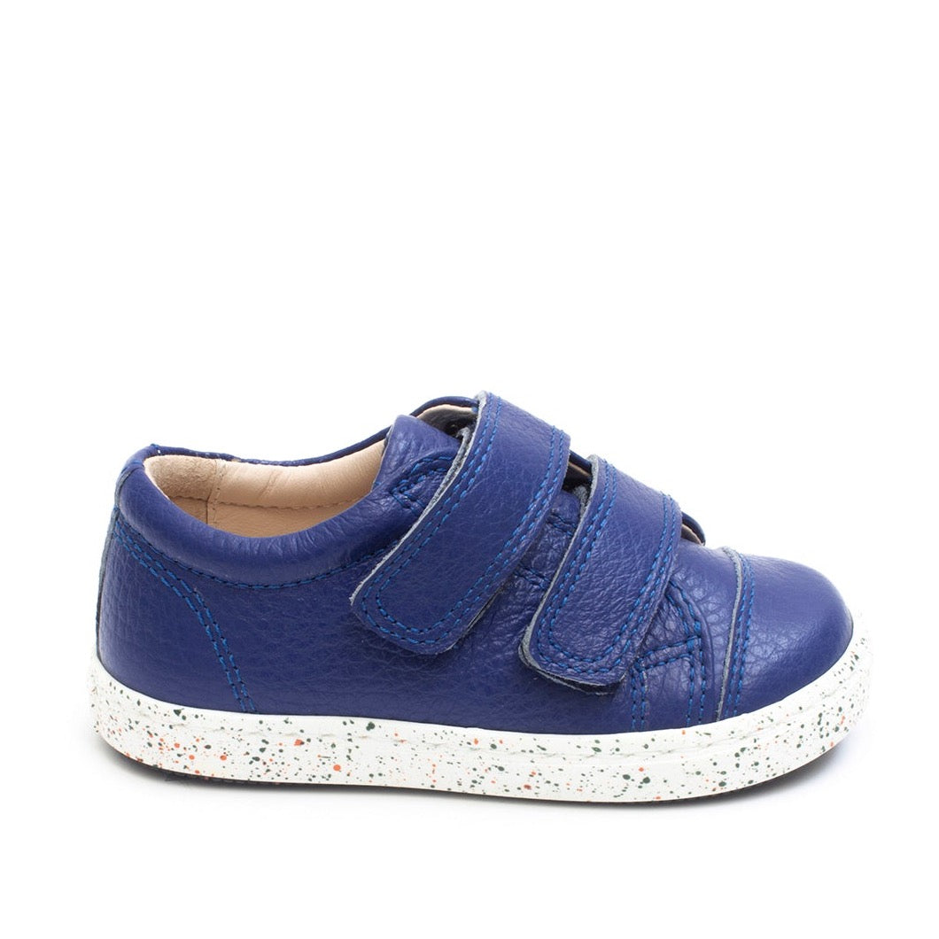 Petasil Pose 6 6061 Boys Cobalt Blue Leather Touch Fastening Shoes