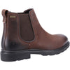 Hush Puppies Preston Mens Brown Leather Waterproof Pull On Ankle Boots