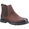 Hush Puppies Preston Mens Brown Leather Waterproof Pull On Ankle Boots