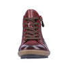 Remonte R1467-35 Ladies Vino Red Multi Leather Water Resistant Zip & Lace Ankle Boots