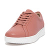FitFlop Rally X22-955 Ladies Warm Rose Leather Lace Up Trainers