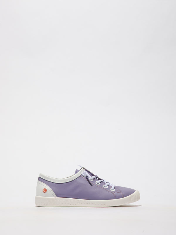 Softinos Isla II 557 Ladies Violet And White Leather Elasticated Shoes