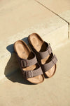 Birkenstock Arizona BFBC 151183 Ladies Mocca Textile Arch Support Slip On Sandals