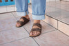 Birkenstock Arizona BFBC 151183 Ladies Mocca Textile Arch Support Slip On Sandals