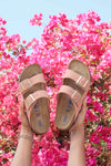 Birkenstock Arizona SFB 1024219 Ladies Old Rose Nubuck Arch Support Slip On Sandals