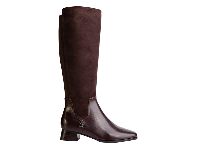 Regarde Le Ciel Thea 02 Ladies Brown Leather Side Zip Knee High Boots