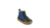 Petasil Taz 9444 Boys Dark Green With Blue Elastic Side Zip Ankle Boots