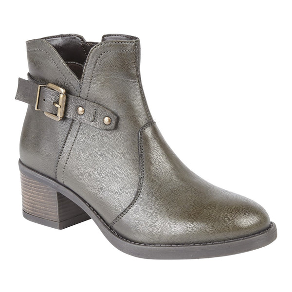 Lotus Tapti Olive Leather Ankle Boots - elevate your sole