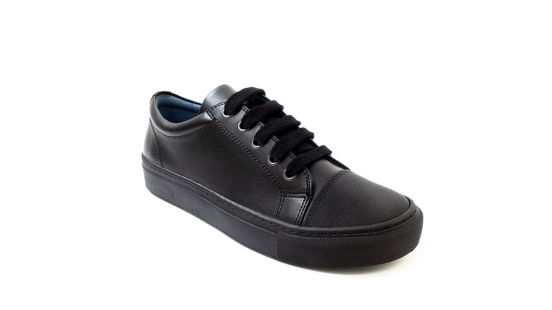 Petasil Vorto 6033 Boys Black Vegan Leather Lace Up School Shoes