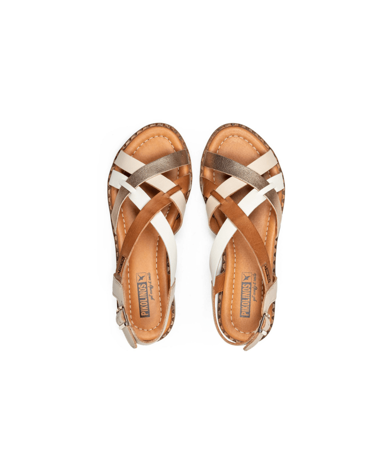 Pikolinos Algar W0X-0556C3 Ladies Spanish Marfil Leather Buckle Sandals