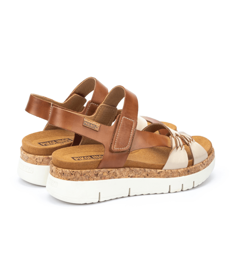 Pikolinos Palma W4N-0968C1 Ladies Marfil Leather Touch Fastening Sandals