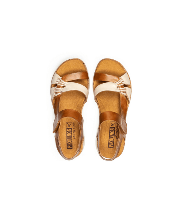 Pikolinos Palma W4N-0968C1 Ladies Marfil Leather Touch Fastening Sandals