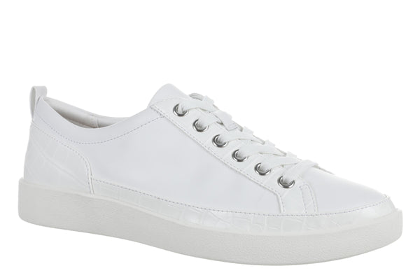 Vionic Winny Ladies White Leather Arch Support Lace Up Trainers