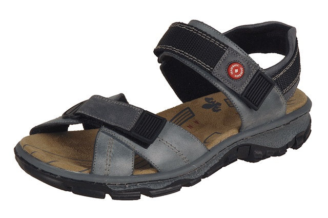 Rieker 68851-12 Ladies Grey Leather Walking Sandals - elevate your sole