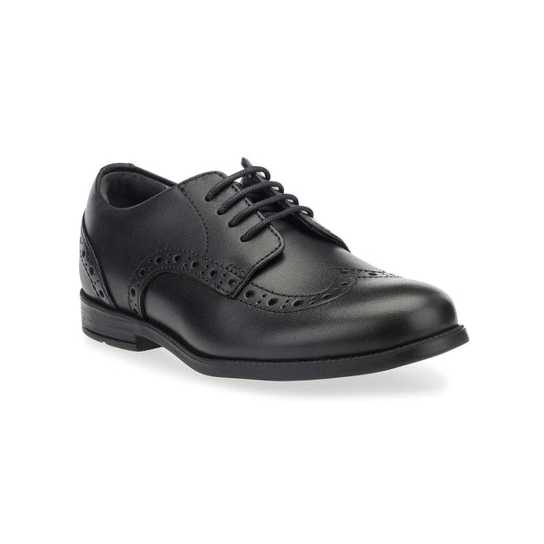 Start-Rite Brogue Pri 2745-7 Unisex Black Leather Lace Up School Shoes - elevate your sole