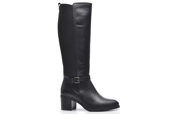 Alpe 30472305 Black Leather Knee High Boots - elevate your sole