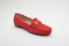 Elevate Your Sole 25836 Sunflower Ladies Red Nubuck Leather Loafers