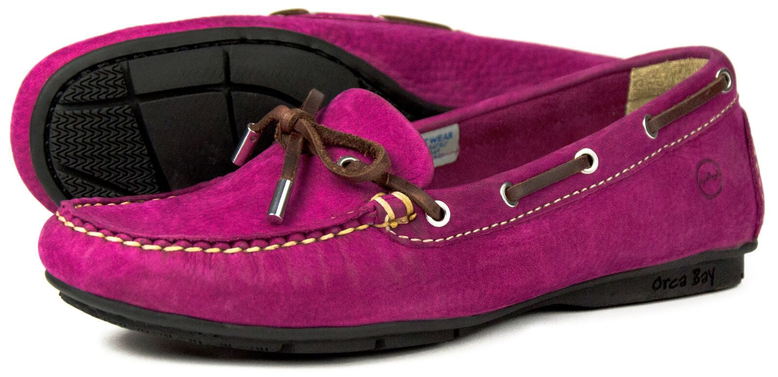 Orca Bay Ballena Deep Pink Ladies Washable Leather Deck Shoes - elevate your sole