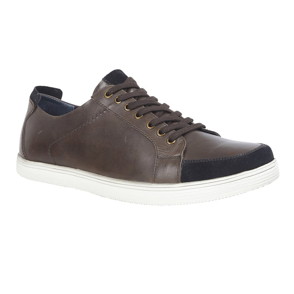 Lotus Kyle Brown Leather Lace Up Trainers Shoes - elevate your sole