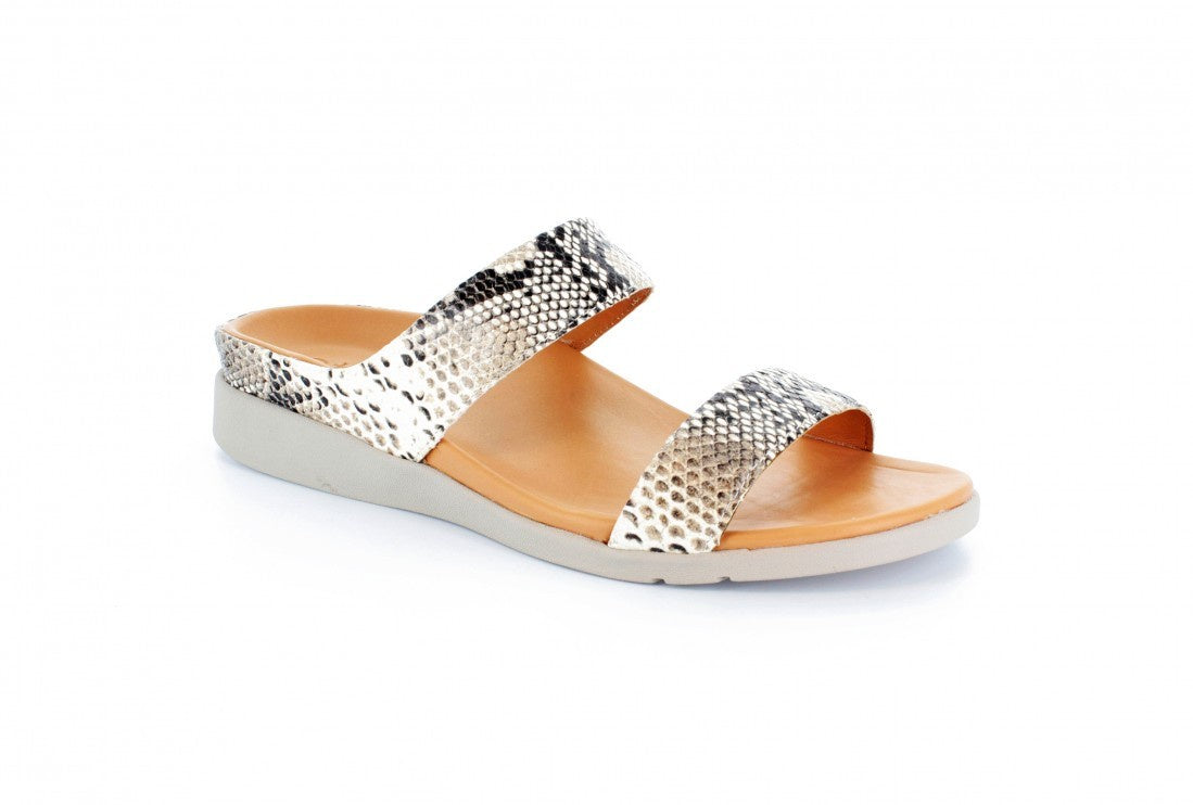 Strive Faro Snake Print Leather Sandals - elevate your sole