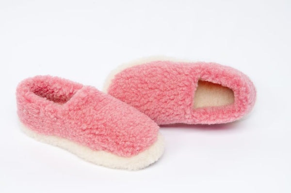 Yoko Full Unisex Pink Wool Slippers